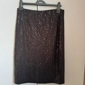 Black sequin skirt